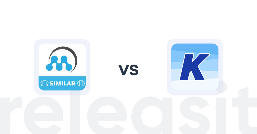 Shopify Upsell and Cross-Sell Apps: MeroxIO View Similar Products vs K: Cross Sell Related Products