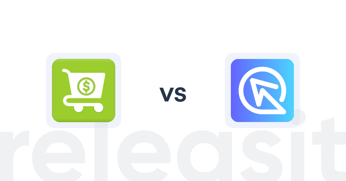 Shopify Upsell and Cross-Sell Apps: Slide Carty ‑ Upsell & Gift vs Shop Quiz: Product Recommender