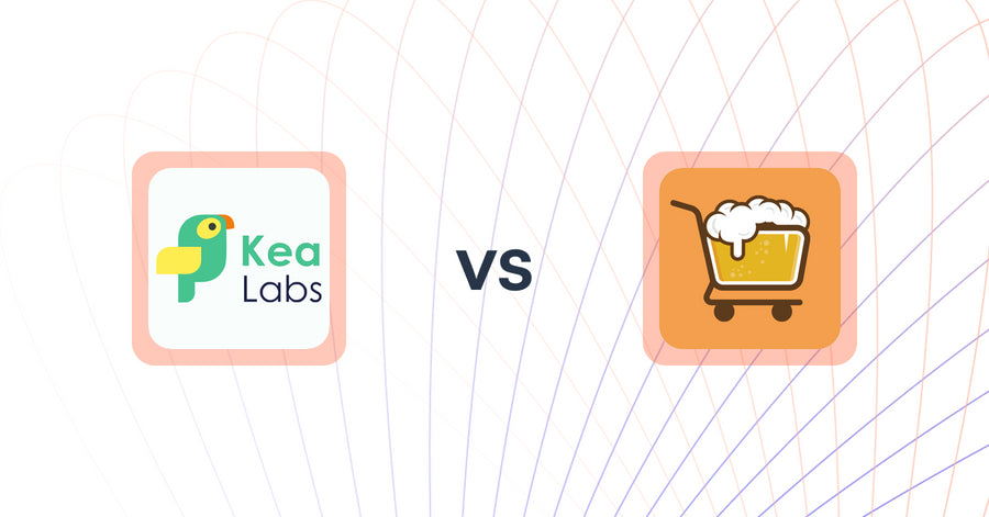 Shopify Upsell and Cross-sell Apps: Kea Labs: Smart Search vs Checkout Brew Upsells & Blocks