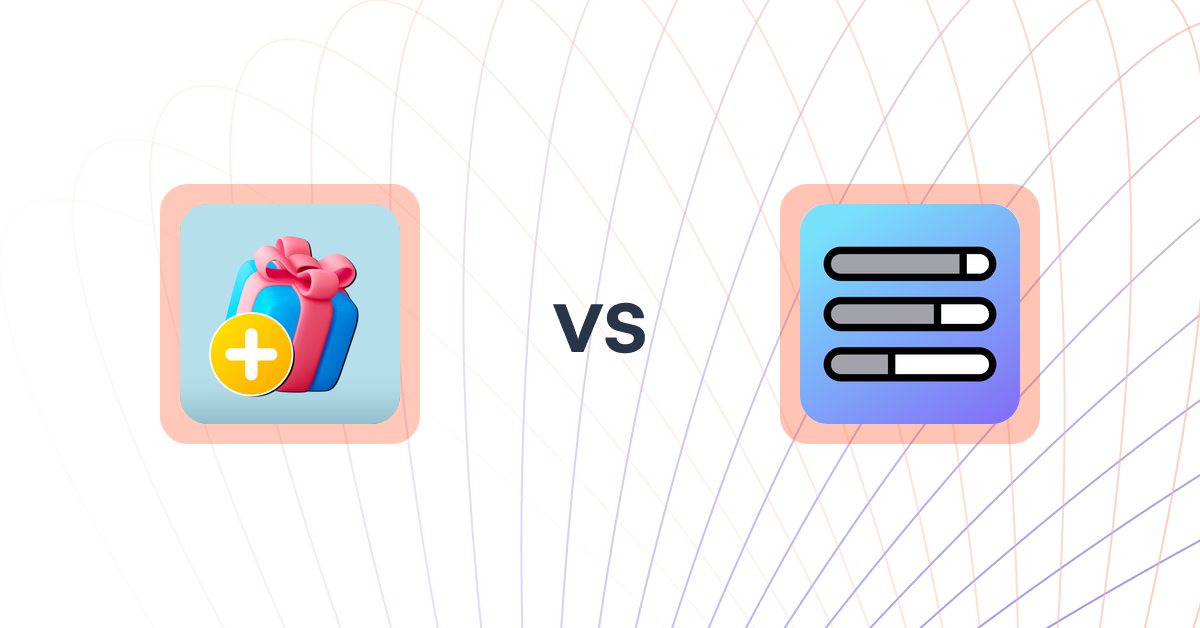 Shopify Upsell and Cross-Sell Apps: Gift Options Plus vs Progressify: Free Shipping Bar