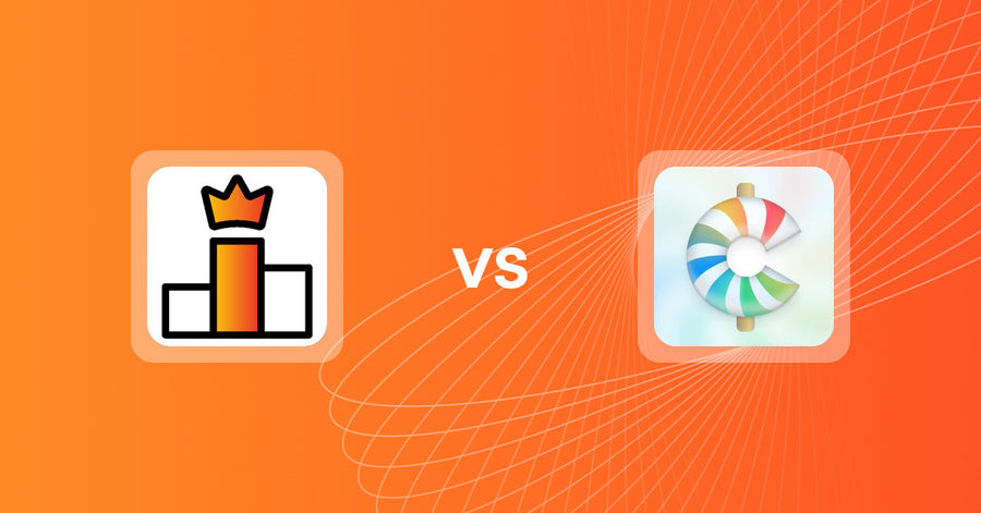 Shopify Upsell and Cross-Sell Apps: Rank King: Best Seller Ranking vs CartCandy ‑ Upsell & Drawer