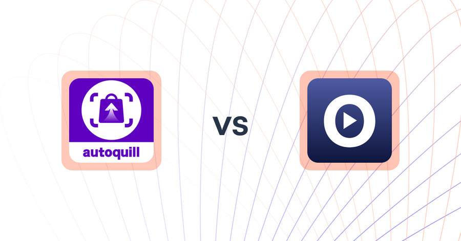 Shopify Upsell and Cross-Sell Apps: AI agent Upsell ‑ autoquill vs Vydio: Video Based Upsells