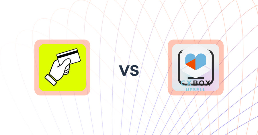 Shopify Upsell and Cross-sell Apps: CartFee: Add Credit Card Fees vs CXBOX
