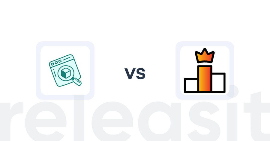 Shopify Upsell and Cross-Sell Apps: EM Product Recommendation Quiz vs. Rank King: Best Seller Ranking