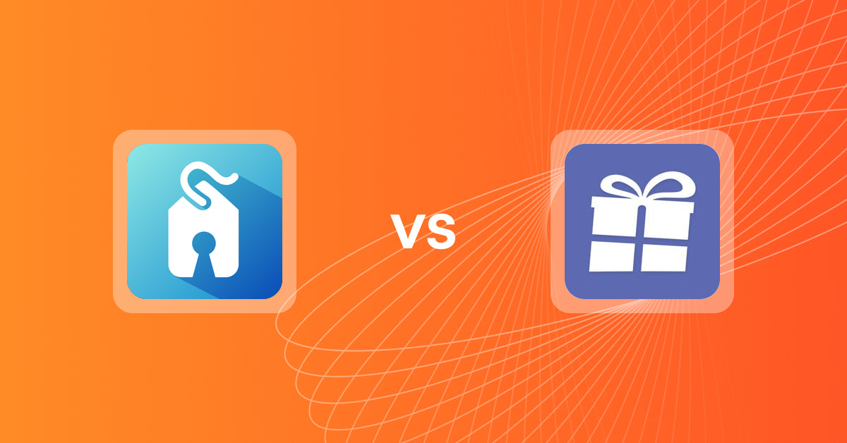 Shopify Upsell and Cross-Sell Apps: RebateKey: Coupons & Rebates vs. Wrapin ‑ Gift Wrap & Options