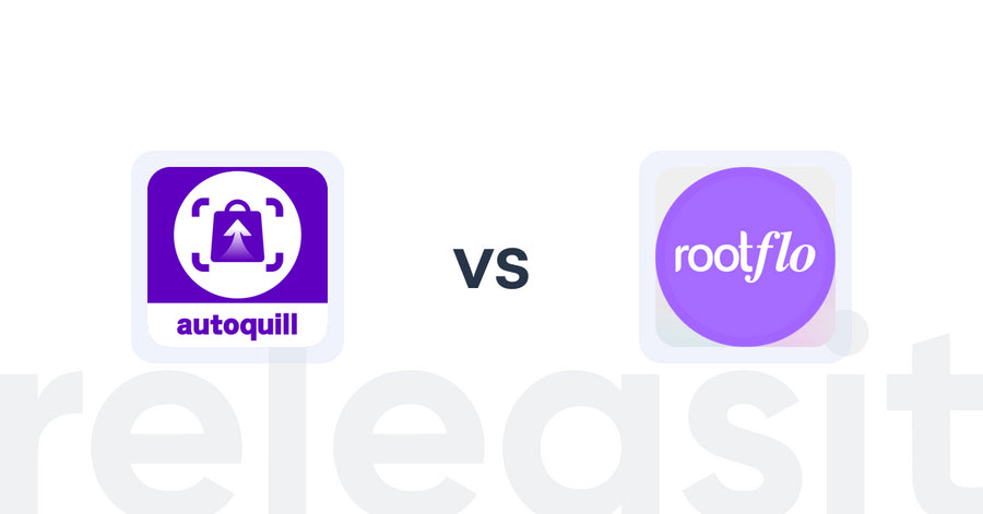 Shopify Upsell and Cross-sell Apps: AI agent Upsell ‑ autoquill vs. Rootflo AI Quiz, Banner, Nudge