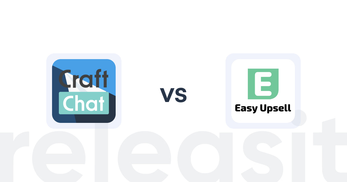 Shopify Upsell and Cross-sell Apps: CraftChat:Convert Chat to Sale vs Easy Upsell