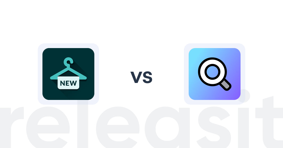 Shopify Upsell and Cross-Sell Apps: Recent Product by Saio vs. Shopify Search & Discovery