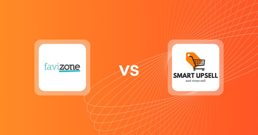 Shopify Upsell and Cross-sell Apps: Favizone: Upsell & Cross-sell vs Smart Upsell
