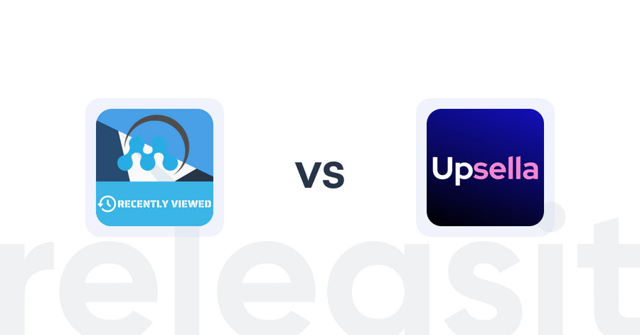 Shopify Upsell and Cross-sell Apps: MeroxIO Recent Viewed Products vs Upsella