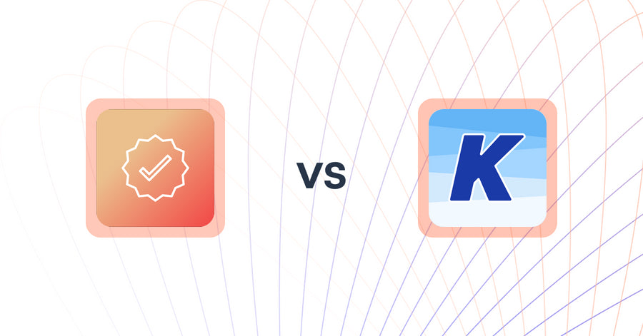 Shopify Upsell and Cross-Sell Apps: Mega Verified Product Badges vs K: Cross Sell Related Products