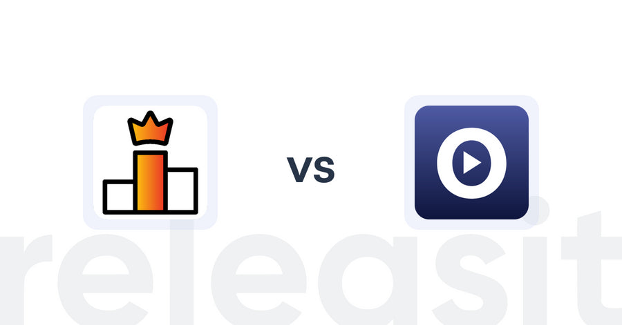 Shopify Upsell and Cross-sell Apps: Rank King: Best Seller Ranking vs Vydio: Video Based Upsells