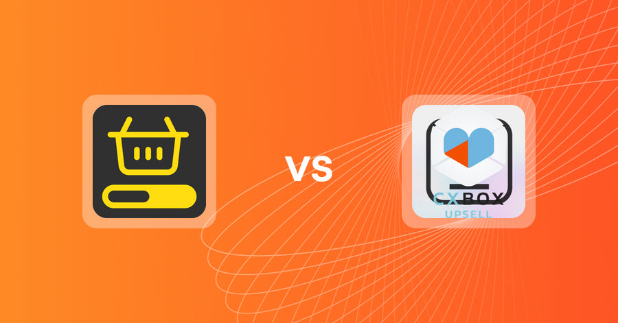 Shopify Upsell and Cross-sell Apps: MVR Free Shipping Bar & Upsell vs CXBOX