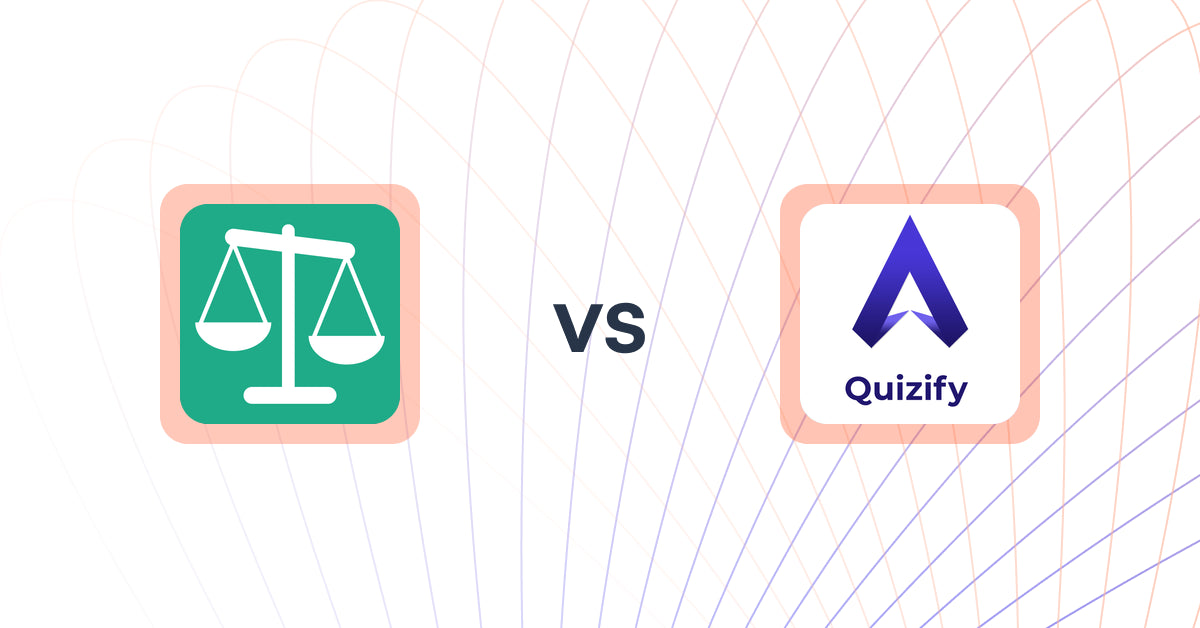 Shopify Upsell and Cross-sell Apps: Squadkin ‑ Product Compare vs Quizify ‑ Product Quiz Builder