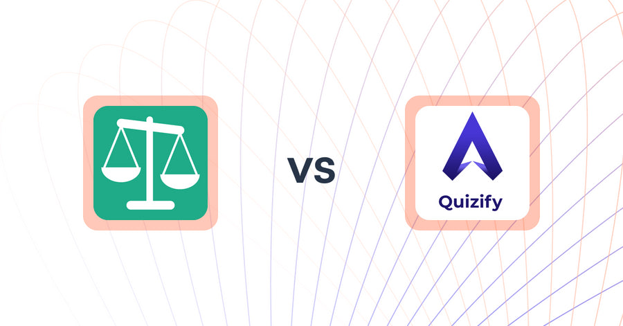 Shopify Upsell and Cross-sell Apps: Squadkin ‑ Product Compare vs Quizify ‑ Product Quiz Builder