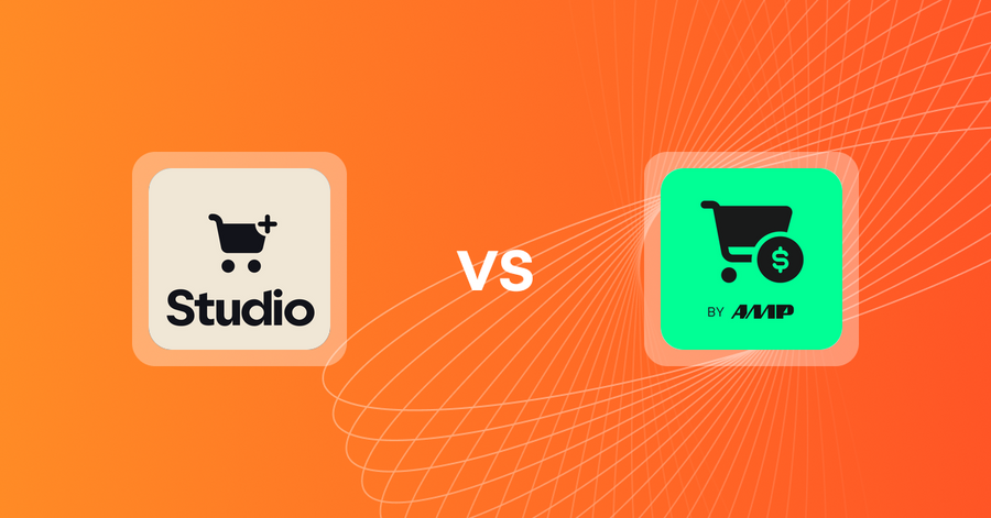 Shopify Upsell and Cross-sell Apps: Checkout Upsell by Studio vs Slide Cart Drawer by AMP