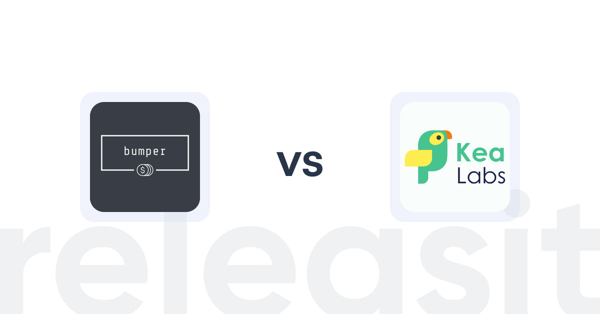 Shopify Upsell and Cross-sell Apps: bumper vs Kea Labs: Recommendations