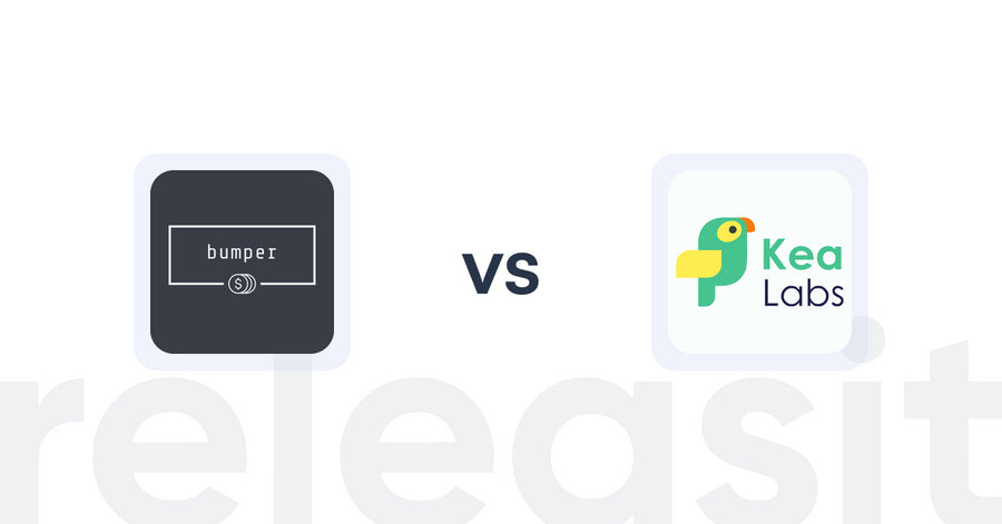 Shopify Upsell and Cross-sell Apps: bumper vs Kea Labs: Recommendations