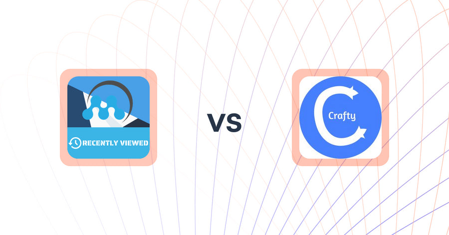 Shopify Upsell and Cross-sell Apps: MeroxIO Recent Viewed Products vs. Product Recommendations‑Crafty