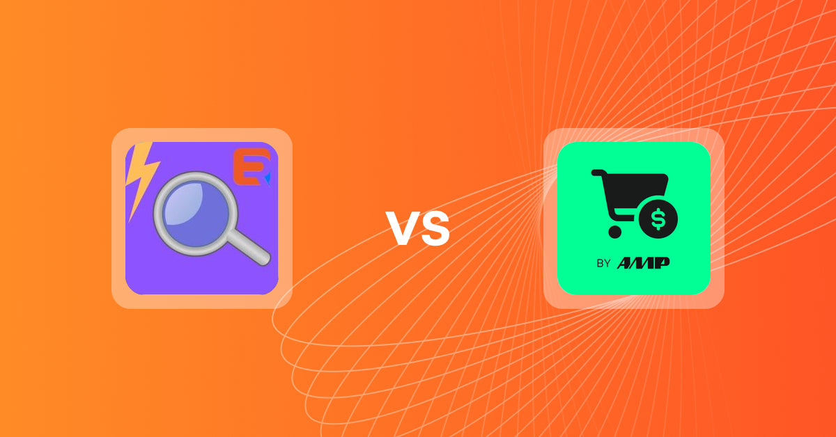 Shopify Upsell and Cross-sell Apps: ExpertRec Smart Search Bar vs Slide Cart Drawer by AMP