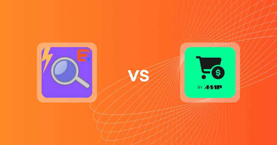 Shopify Upsell and Cross-sell Apps: ExpertRec Smart Search Bar vs Slide Cart Drawer by AMP