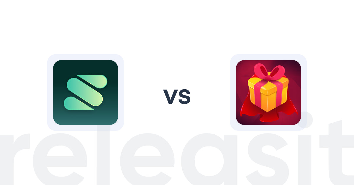 Shopify Upsell and Cross-Sell Apps: Sledge: Product Filter, Review vs Super: Gift Wrap, Gift Message