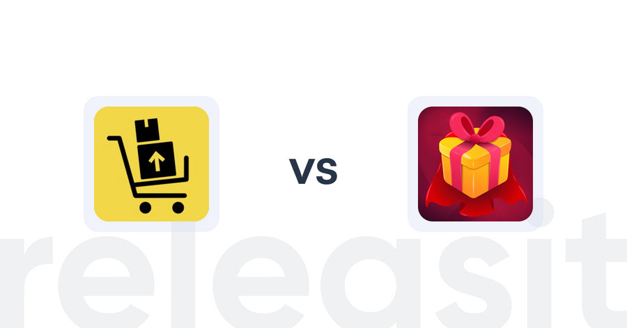 Shopify Upsell and Cross-sell Apps: UpsellFly:Checkout Upsells vs Super: Gift Wrap, Gift Message