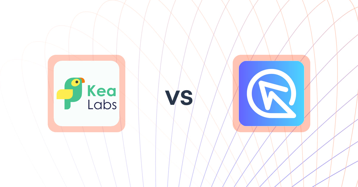Shopify Upsell and Cross-sell Apps: Kea Labs: Smart Search vs Shop Quiz: Product Recommender