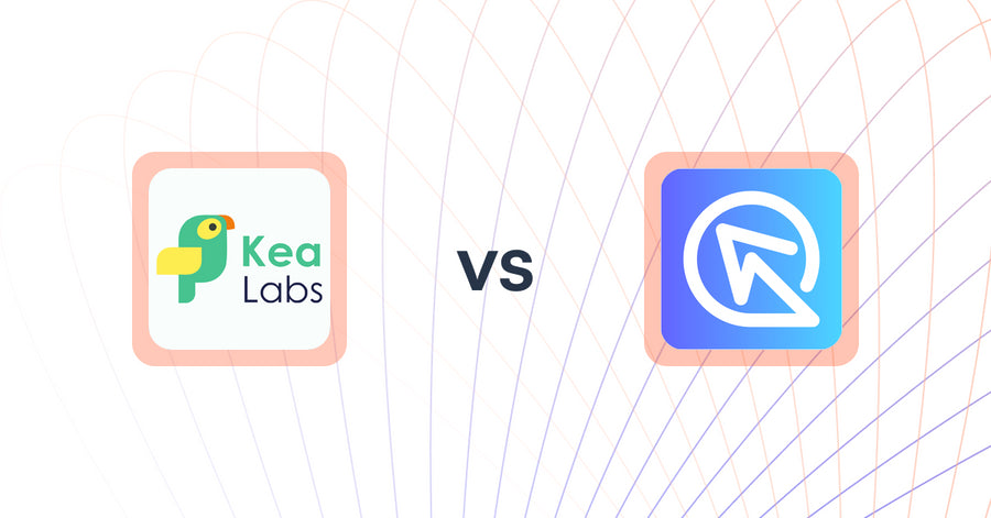 Shopify Upsell and Cross-sell Apps: Kea Labs: Smart Search vs Shop Quiz: Product Recommender