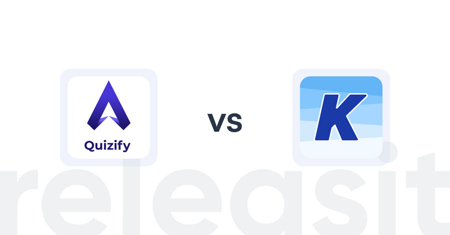 Shopify Upsell and Cross-sell Apps: Quizify ‑ Product Quiz Builder vs K: Cross Sell Related Products